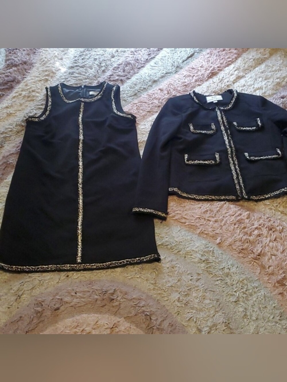 Hilary Radley black blazer and dress sz medium